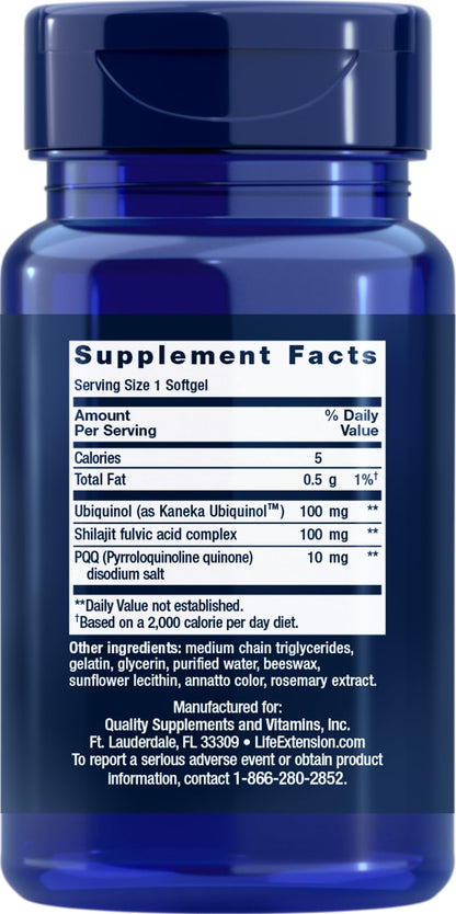 Life Extension Super Ubiquinol CoQ10 with PQQ, 30 softgels (Pack of 2)