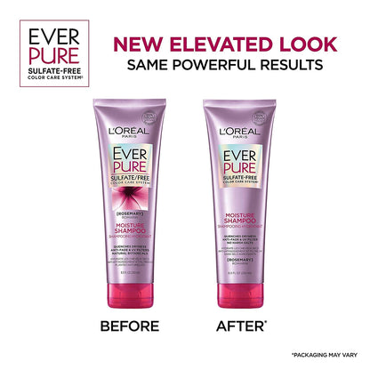 L’Oreal ParisEver Pure Moisture Shampoo Rosemary, 8.5 Fl Oz (Pack of 2)