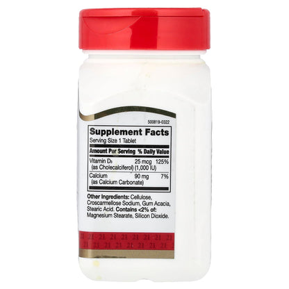 21st Century Vitamin D3 1000 IU Tablets, Bone & Immune, 300 Count