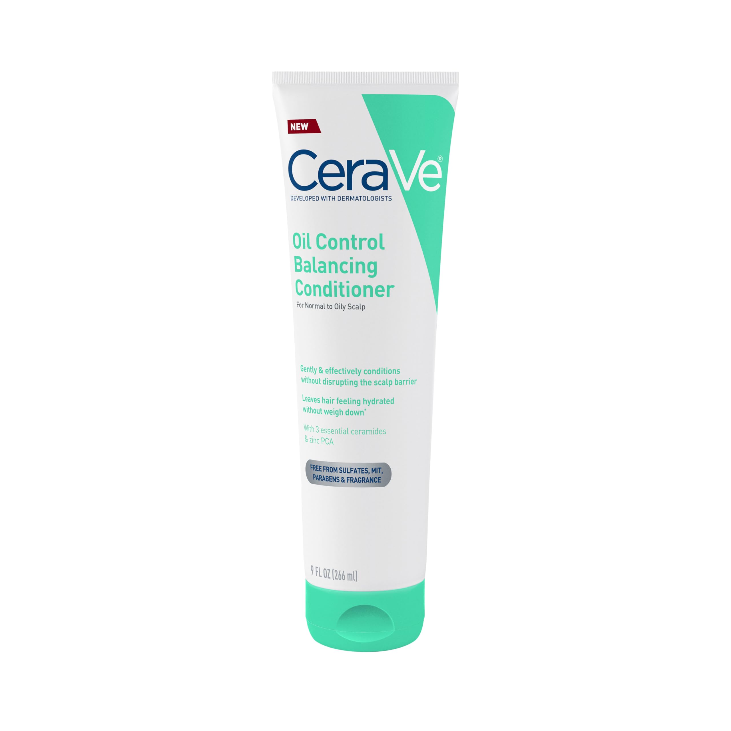 CeraVe Oil Control Conditioner with Hyaluronic Acid for Oily Scalp, 9 Oz