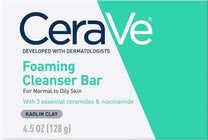 CeraVe Foaming Cleanser Bar, Face & Body Wash, Soap for Oily Skin, 4.5oz