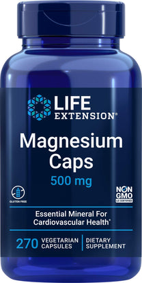 Life Extension Magnesium Caps 500mg, 270 Vegetarian Capsules