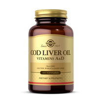 Solgar Cod Liver Oil - 100 Softgels - Provides Vitamins A & D - Non-GMO, Gluten Free - 100 Servings
