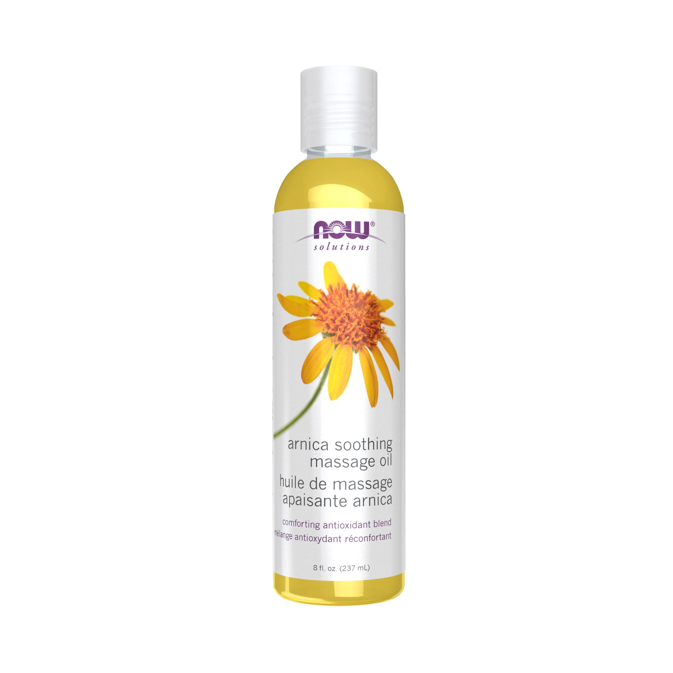 NOW Solutions, Arnica Soothing Massage Oil, Comforting Antioxidant Blend, 8-Ounce