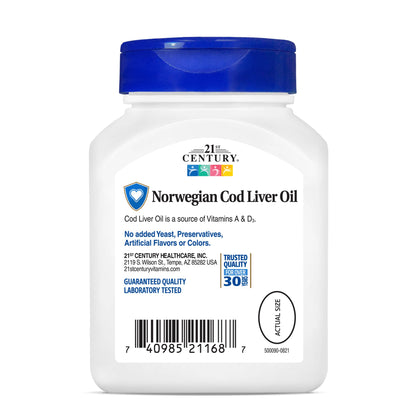 21ST Century Norwegian COD Liver Oil 110 SOFTGELS