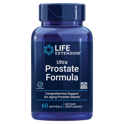 Life Extension Ultra Prostate Formula, Saw Palmetto for Men, pygeum, stinging Nettle Root, lycopene, Prostate Health, Urination Flow, PSA, Non-GMO, Gluten-Free, 60 softgels