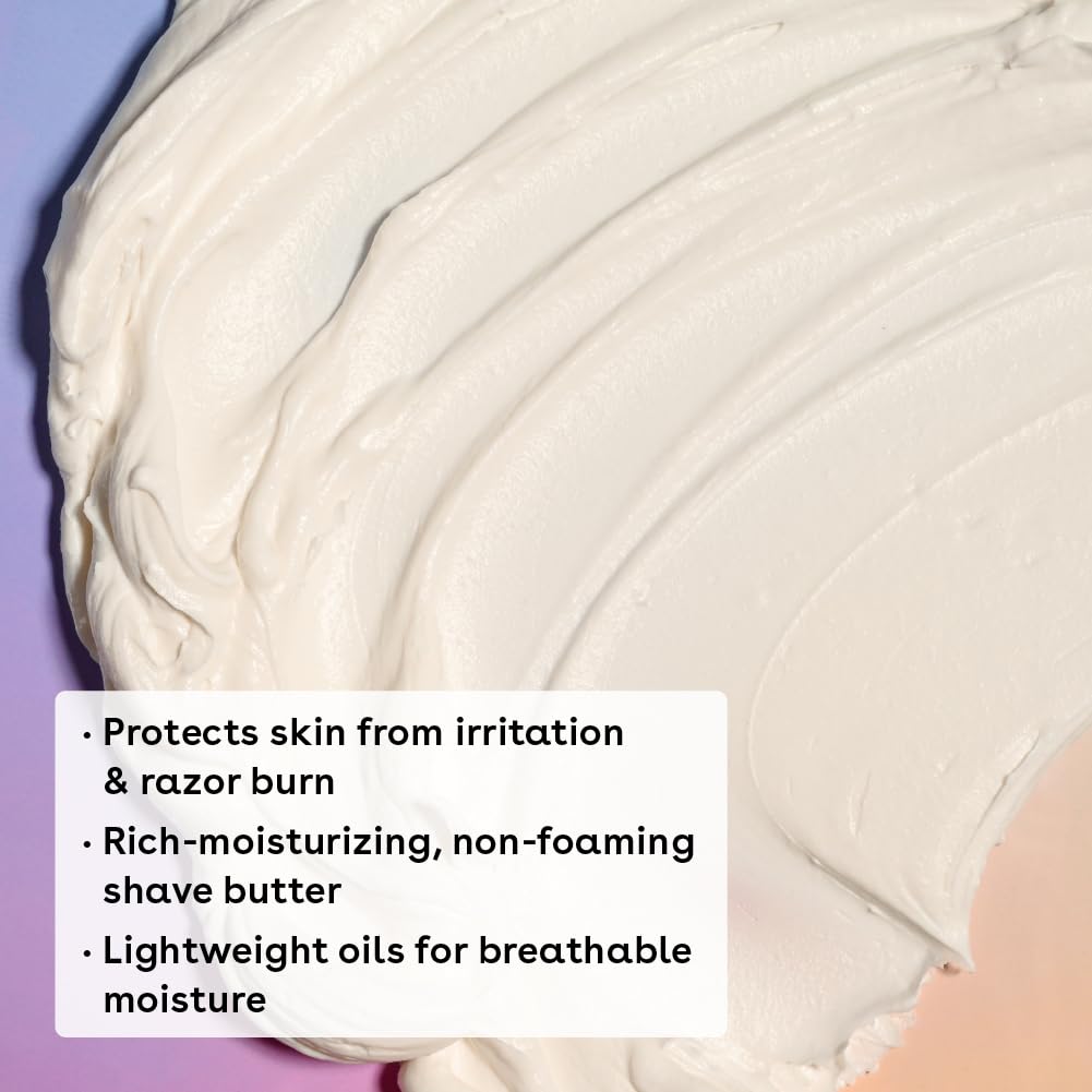 eos Cashmere Skin Collection Shave Butter - Vanilla Cashmere, Non-Foaming Moisturizing Shave Cream to Prevent Razor Burn, 7 fl oz