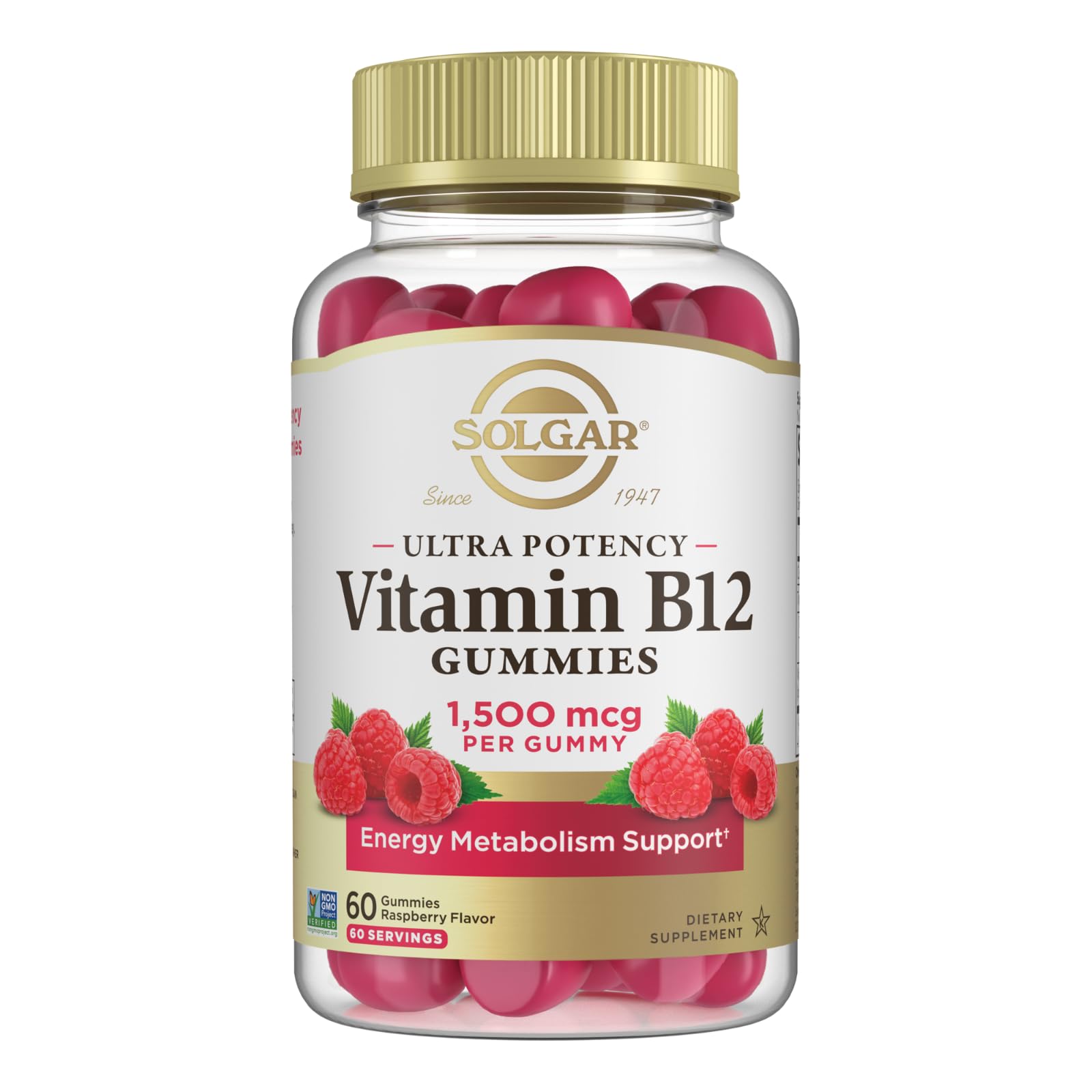 Solgar Methyl B12 Gummies for Adults 1,500mcg Ultra Potency Vitamin