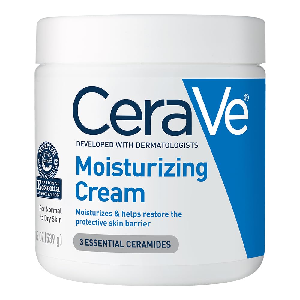 CeraVe Moisturizing Cream, Face & Body Moisturizer for Dry Skin, 19oz