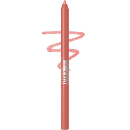 MAYBELLINE Tattoo Studio Sharpenable Eyeliner Pencil, 36 Hour Wear, Waterproof, Peach Pop, 1 Count