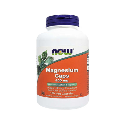 NOW Magnesium 400mg, 180 Veg Capsules