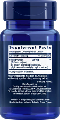 Life Extension Skin Restoring Ceramides, 30 Liquid Vegetarian Capsules (Pack of 2)