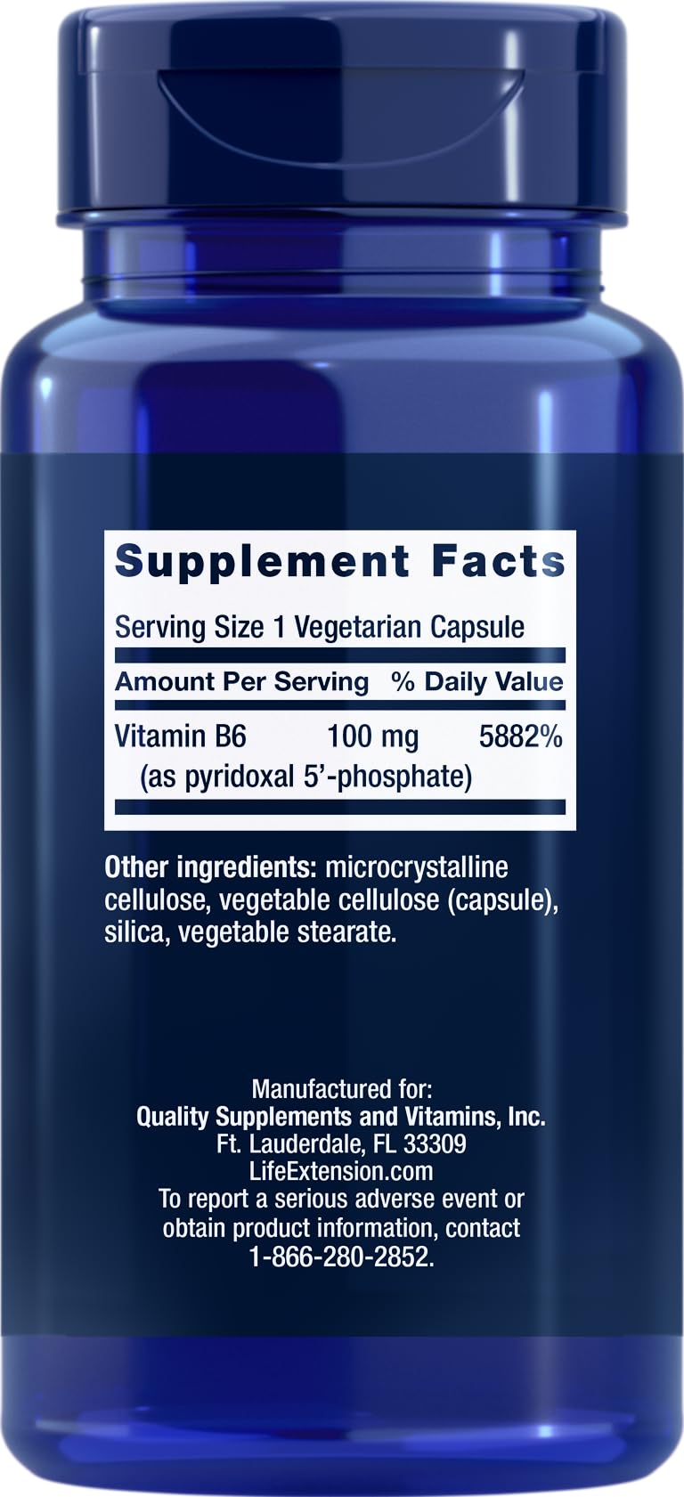 Life Extension Pyridoxal-5'-Phosphate Caps 100 mg, 90 Veg Caps (Pack of 2)