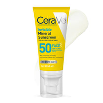 CeraVe Invisible Mineral Sunscreen SPF 50 Face Sunscreen, 1.7oz