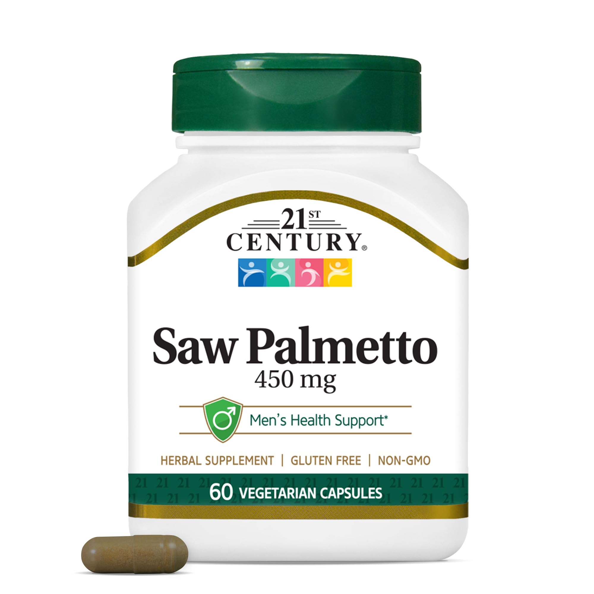 21st Century Saw Palmetto Extract 450mg Vegetarian Capsules, 60 Count