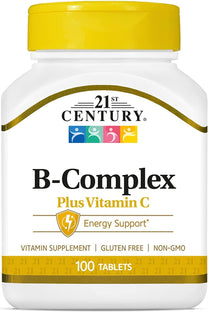21st Century Healthcare, B Complex Plus Vitamin C, Tablets 100 Count (Pack of 1)