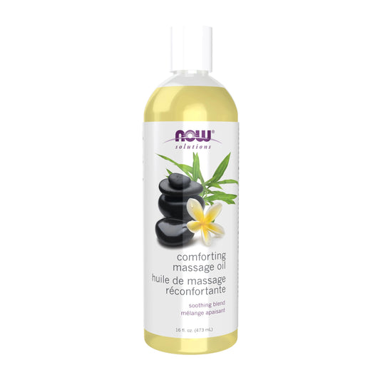 NOW Foods Solutions, Comforting Massage Oil, Vitamin Infused Blend, Soothing and Nourishing, 16-Ounce