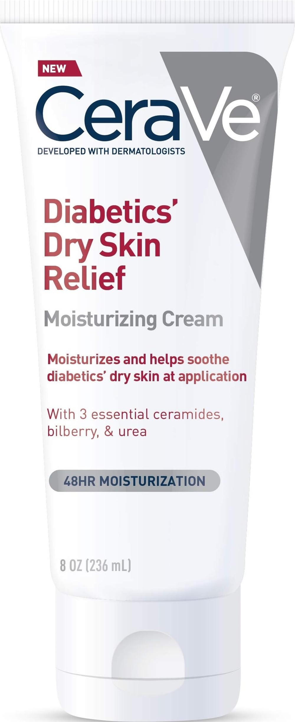 CeraVe Diabetics Dry Skin Moisturizing Cream, Urea Face & Body Lotion, 8oz
