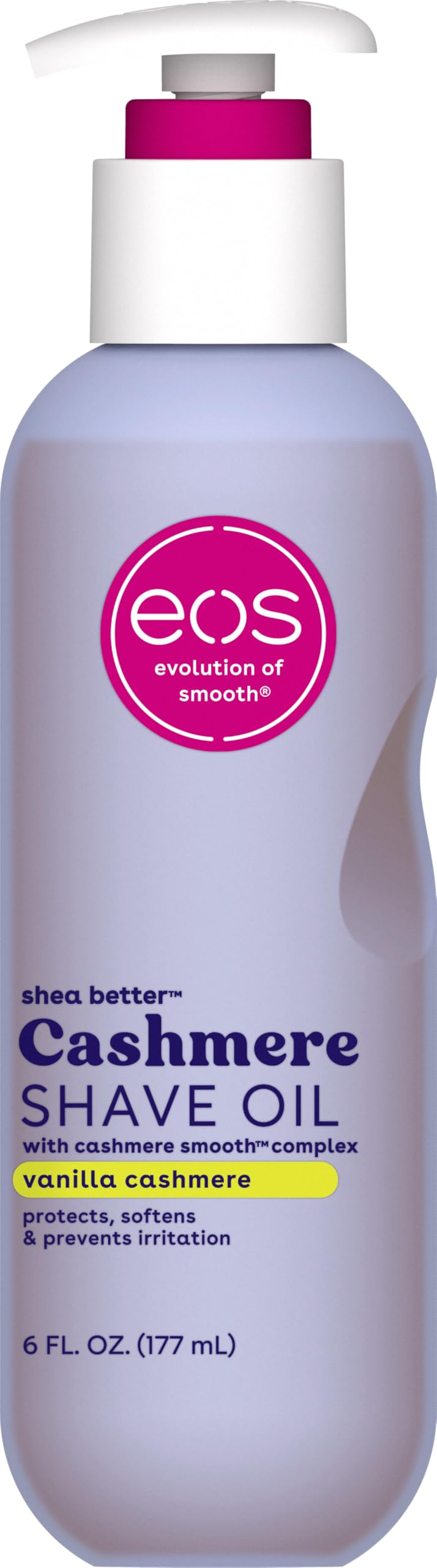 eos Vanilla Cashmere Shave Oil- Moisturizing Natural Shea Butter, 6 fl oz