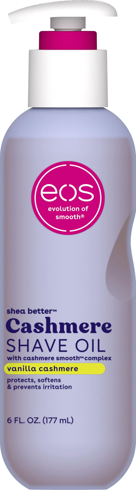 eos Vanilla Cashmere Shave Oil- Moisturizing Natural Shea Butter, 6 fl oz