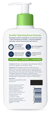 CeraVe Hydrating Facial Cleanser, 12 Fluid Ounce