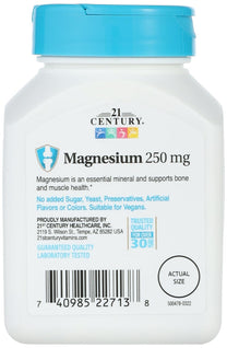 21st Century Magnesium, 250 mg, 110 Tablets