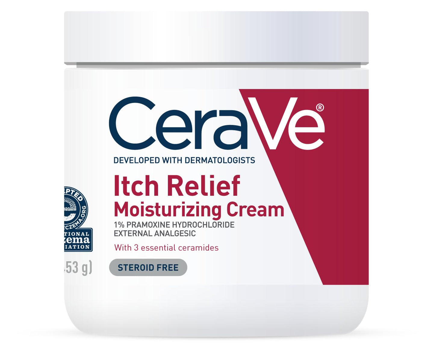 CeraVe Moisturizing Cream for Itch Relief, Anti Itch Cream, 16oz