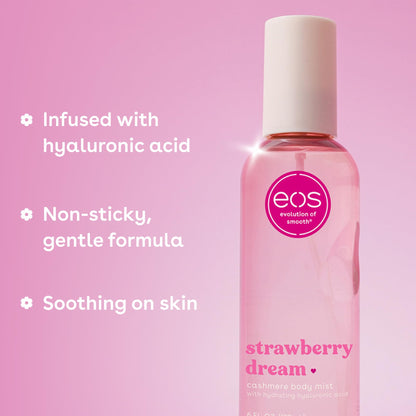 eos Cashmere Body Mist- Strawberry Dream, Body Spray for Women, 6 fl oz