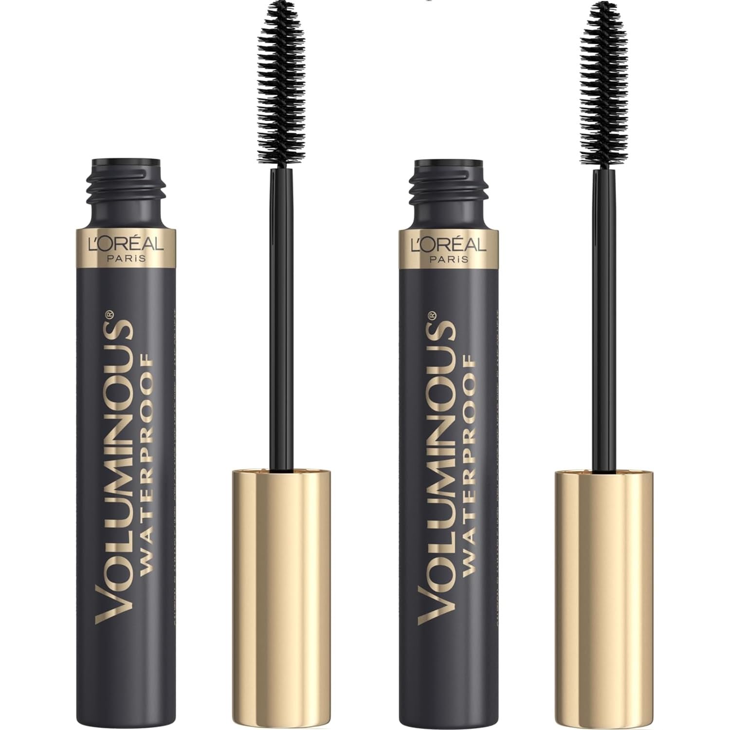 L’Oréal Paris Makeup Voluminous Original Waterproof Mascara, Black Brown, 0.28 Fl Oz (Pack of 2)