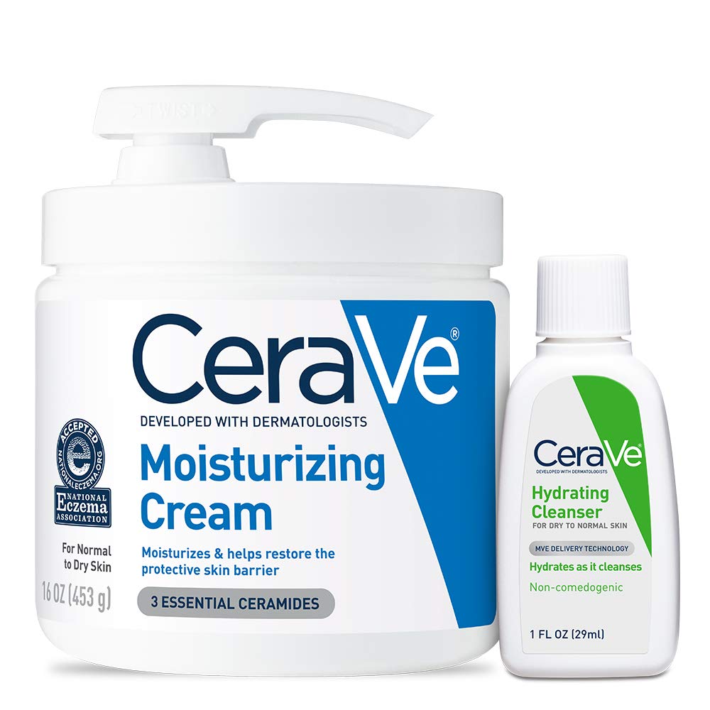 CeraVe Moisturizing Cream & Hydrating Facial Cleanser Set for Dry Skin