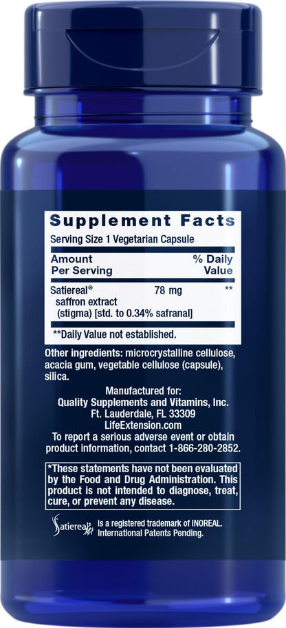 Life Extension Optimized Saffron, 90 Vegetarian Capsules