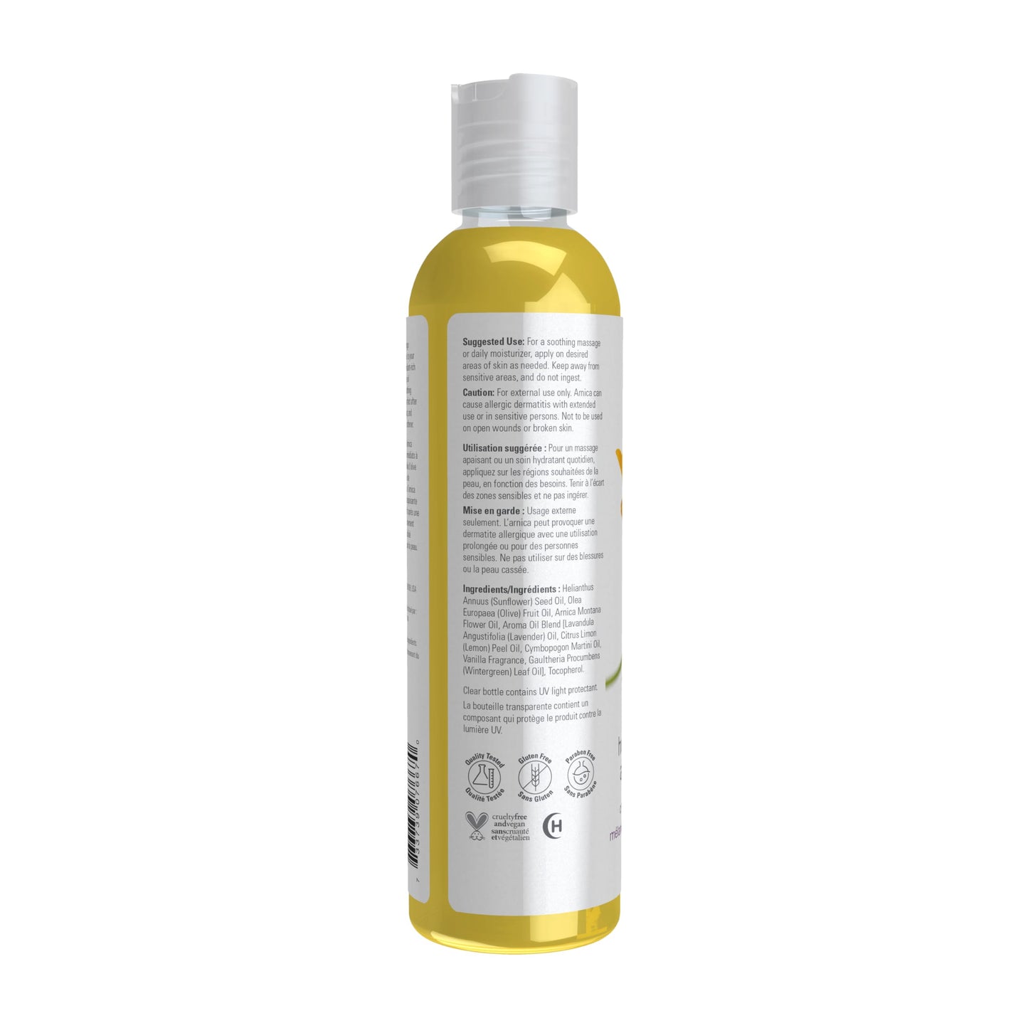 NOW Solutions, Arnica Soothing Massage Oil, Comforting Antioxidant Blend, 8-Ounce