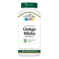 21st Century Ginkgo Biloba Extract Capsules, Memory & Brain, 200 Count