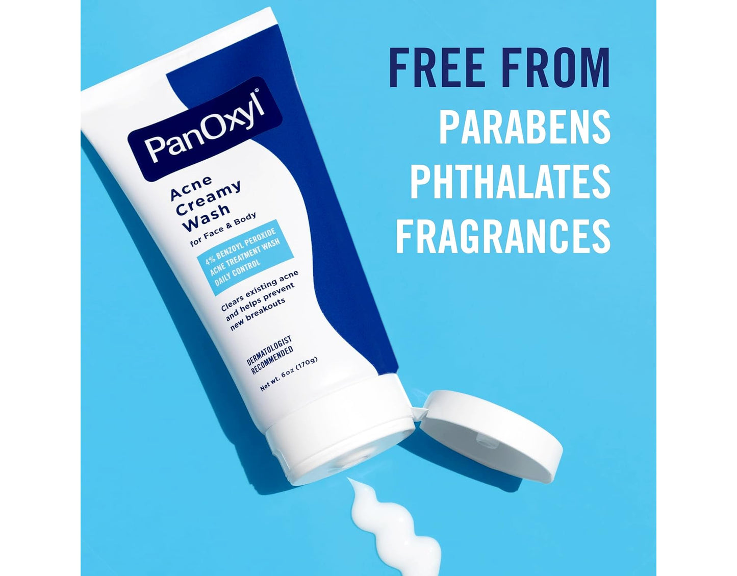 PanOxyl Creamy Acne Wash, 6 oz (3 Pack)