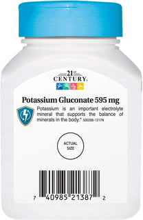 21st Century, Potassium Gluconate, 595 mg, 110 Tablets