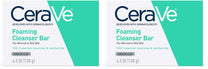 CeraVe Foaming Cleanser Bar, Soap-Free Body and Face Cleanser Bar for Oily Skin, Fragrance Free, 4.5 Ounce (Pack of 2)