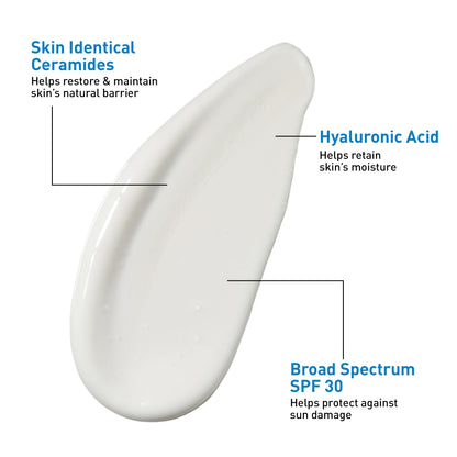 CeraVe Ultra-Light Moisturizing Lotion SPF 30, Sunscreen for Face, 1.7oz