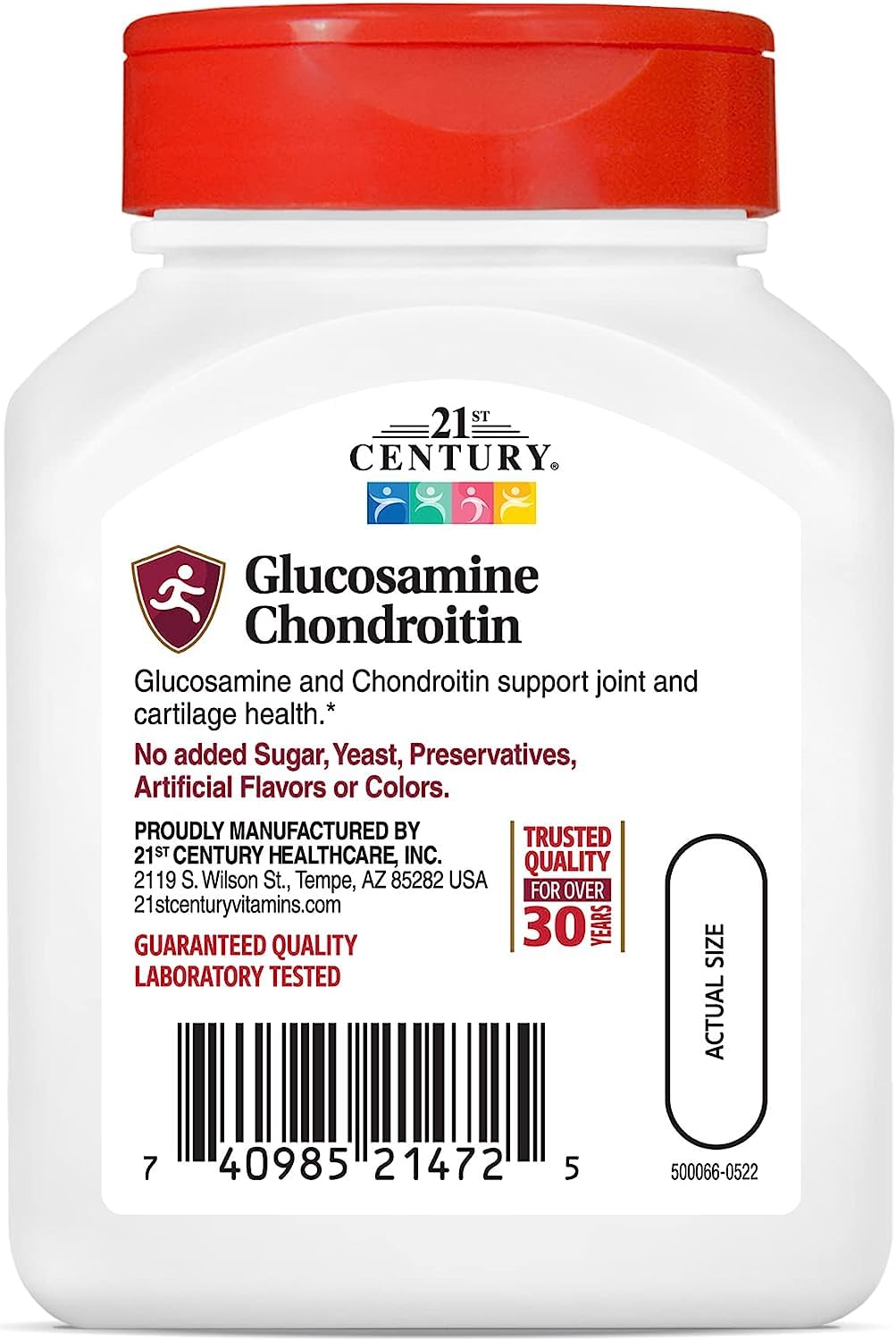 21st Century Glucosamine Chondroitin Original Strength Capsules, 60ct