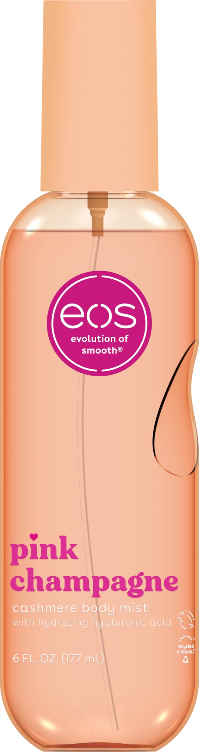 eos Cashmere Body Mist- Pink Champagne, Body Spray for Women, 6 fl oz