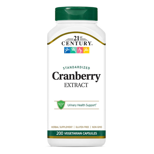 21st Century Cranberry Extract Vegetarian Capsules, 200 Count