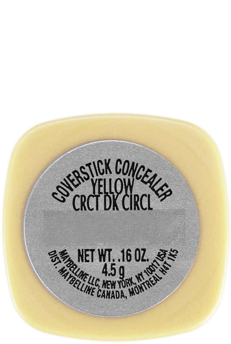 Maybelline New York Cover Stick Corrector Concealer, Yellow Corrects Dark Circles, 0.16 oz.