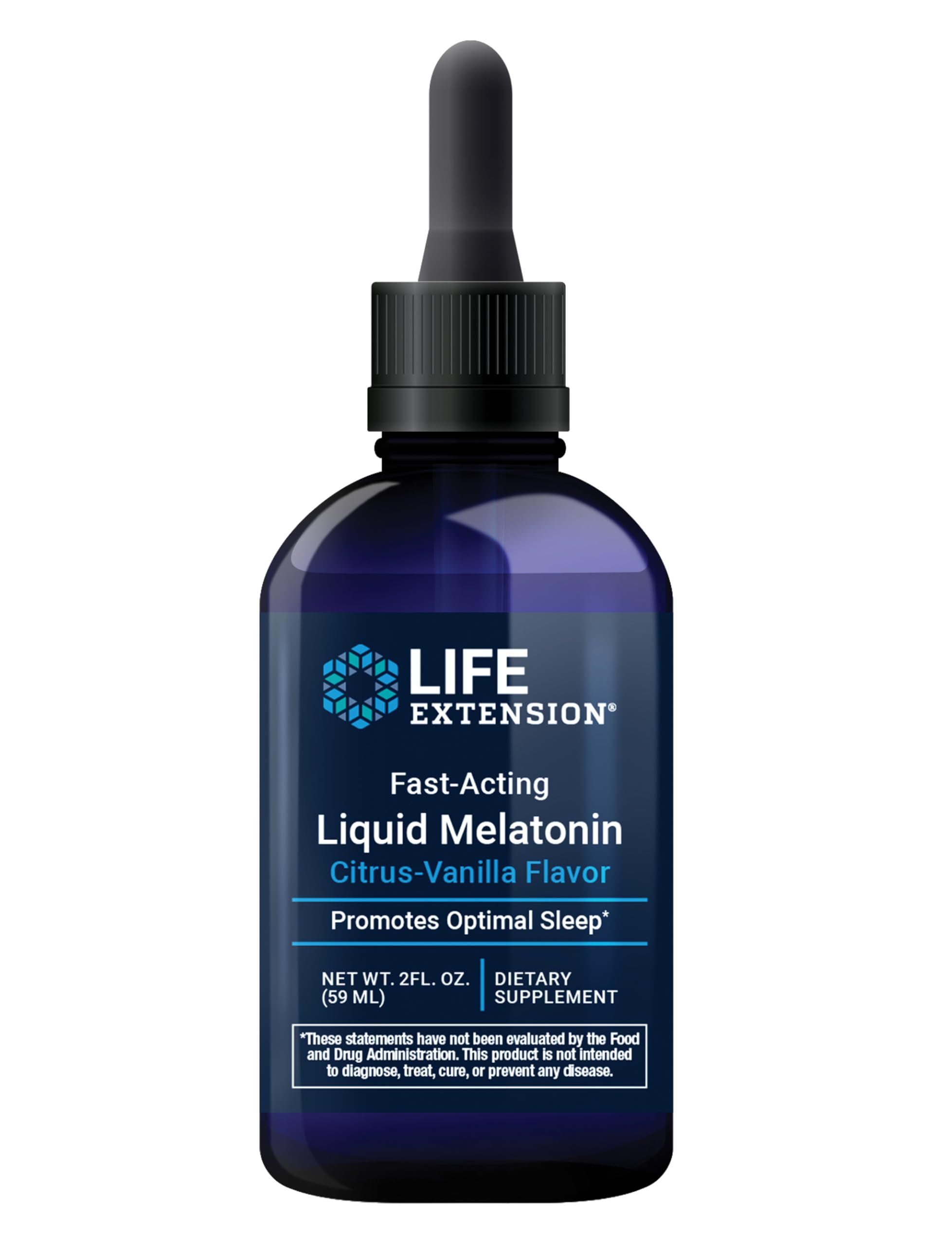Life Extension Fast-Acting Liquid Melatonin, Citrus-Vanilla, 3 mg, 2 fl oz