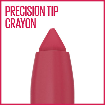 Maybelline Super Stay Ink Crayon Matte Longwear Lipstick Makeup, 130 Pave The Road, 0.04 oz