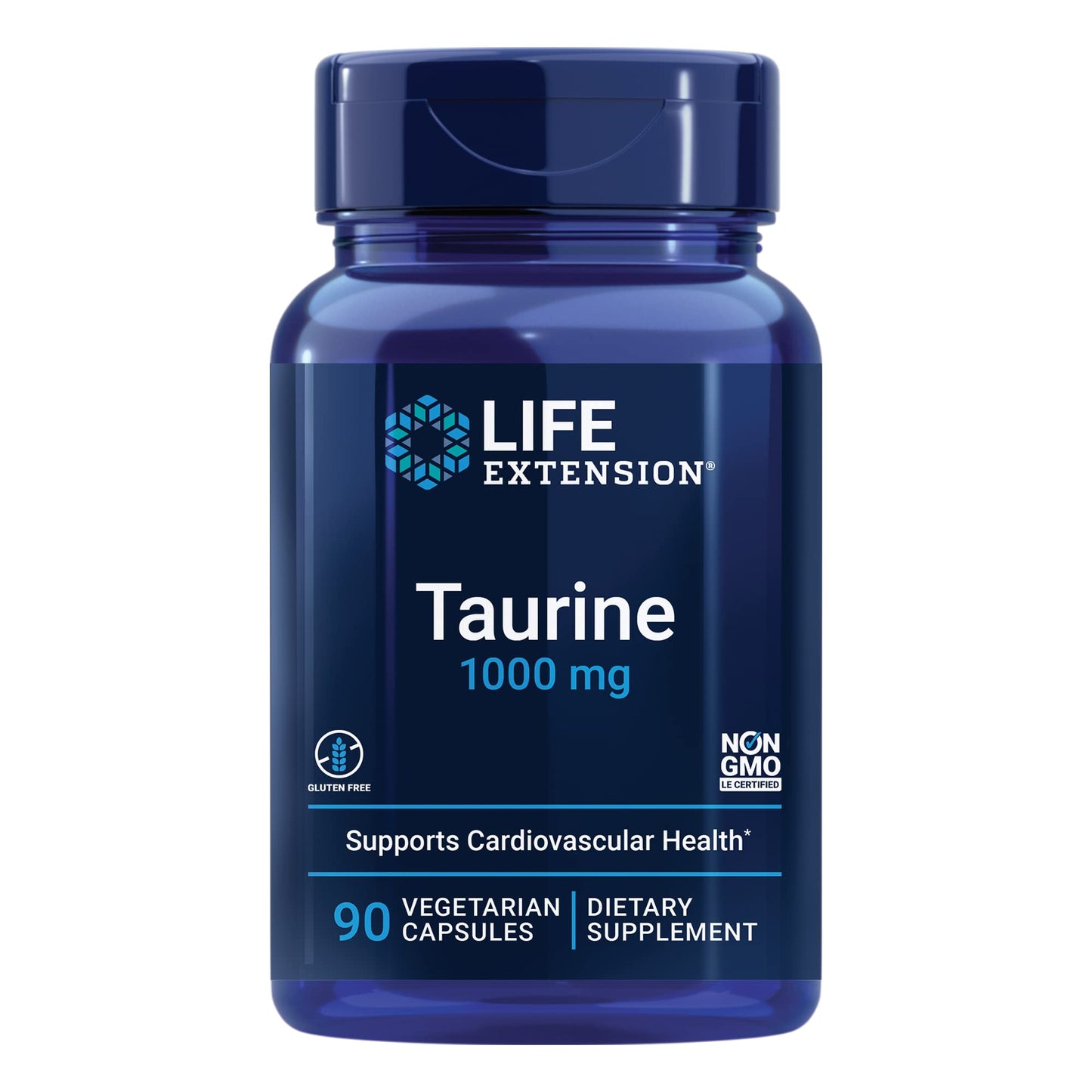 Life Extension Taurine 1000mg and Sea-Iodine 60 Capsules Supplement Bundle
