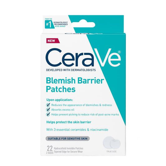 CeraVe Hydrocolloid Pimple Patches with Niacinamide, Ultra-Thin, 22ct