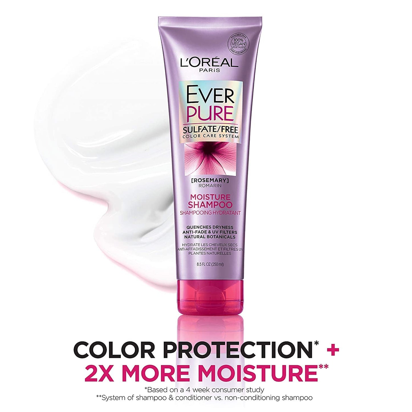 L’Oreal ParisEver Pure Moisture Shampoo Rosemary, 8.5 Fl Oz (Pack of 2)