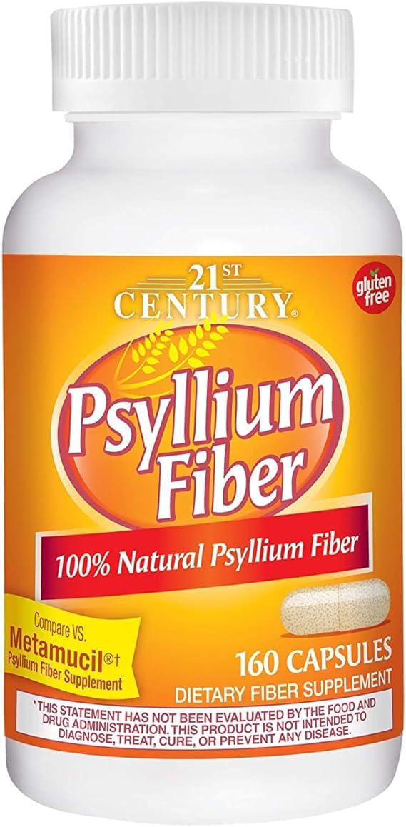21st Century, Psyllium Fiber, 160 Capsules - 2pc