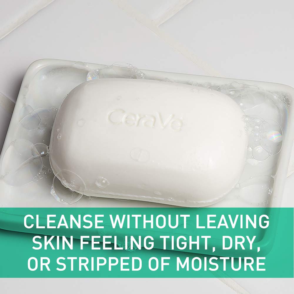 CeraVe Foaming Cleanser Bar, Face & Body Wash, Soap for Oily Skin, 4.5oz