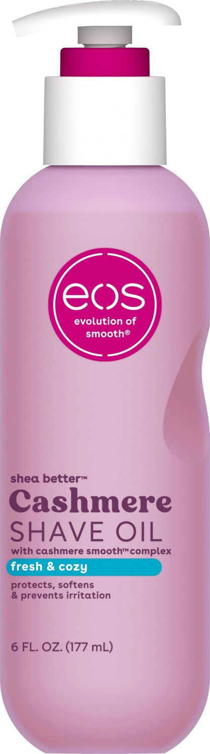 eos Cashmere Shave Oil- Fresh & Cozy, Moisturizing Shea Butter, 6 fl oz