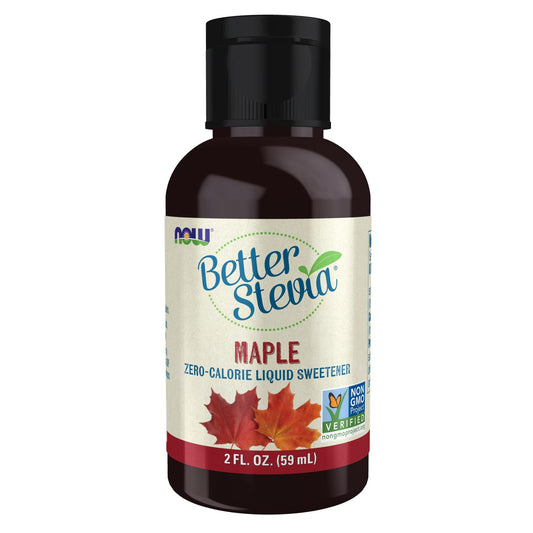NOW Foods, Better Stevia, Liquid, Maple, Zero-Calorie Liquid Sweetener, Low Glycemic Impact, Certified Non-GMO, 2-Ounce